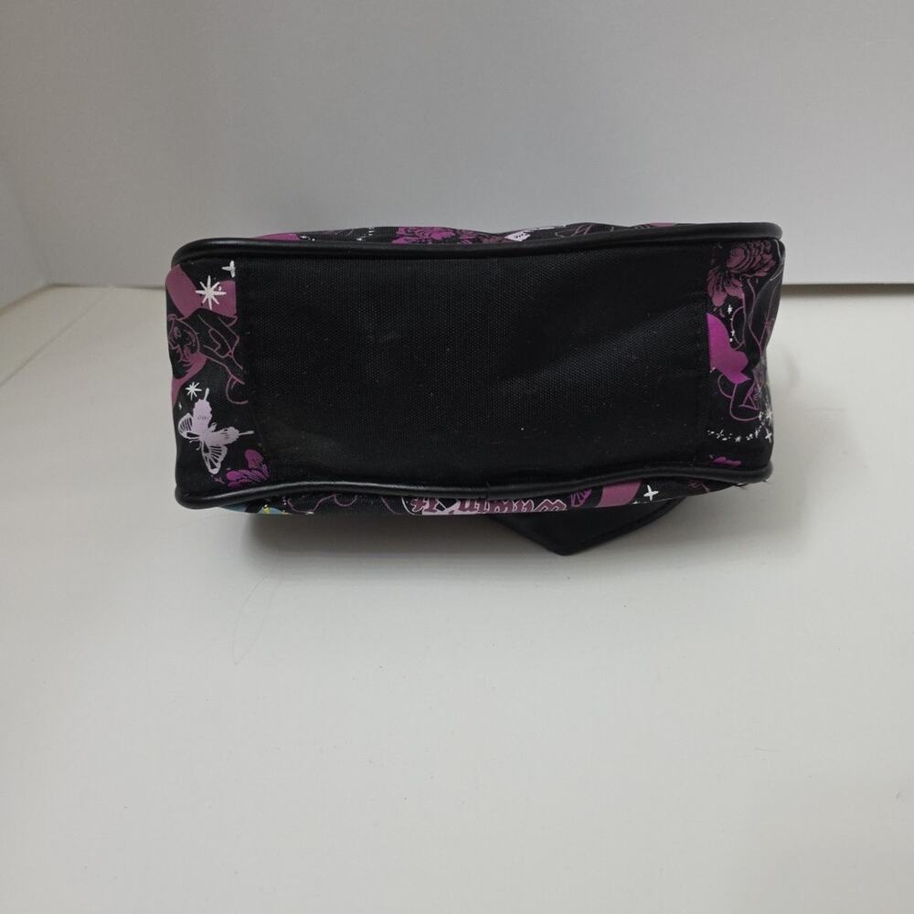 Y2K Vintage Disney Tinker Bell “Tink” Fairy Print Black Small Shoulder Bag Purse - Picture 5 of 12